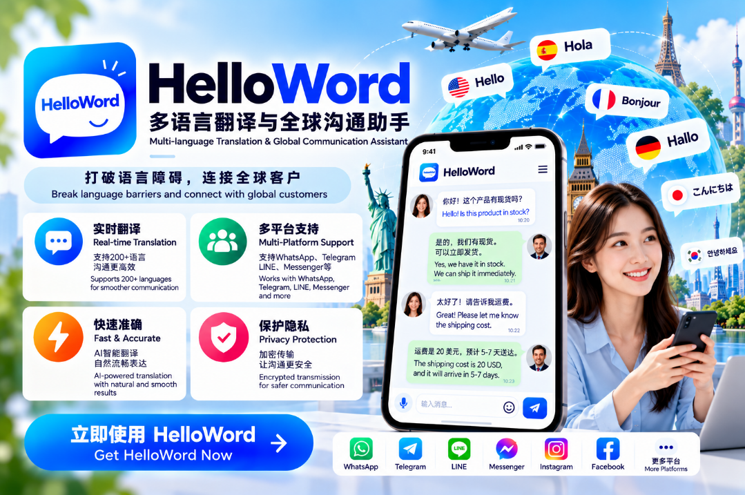 HelloWord消息翻译设置使用技巧